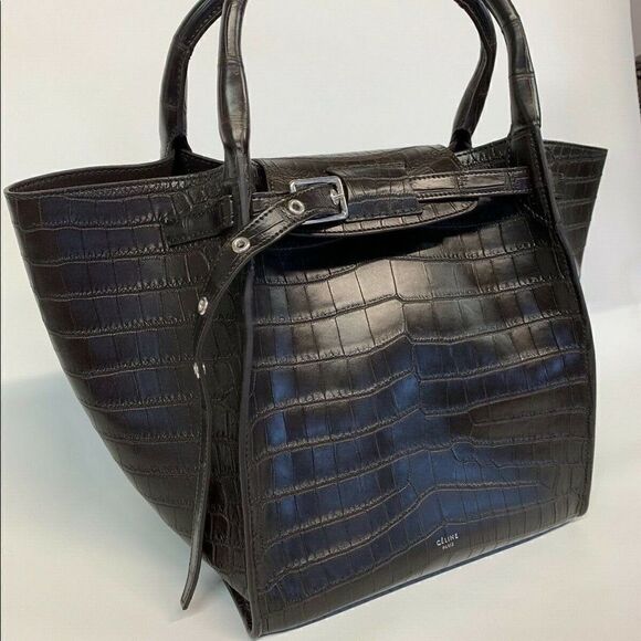 AUTHENTIC CÉLINE BAG CROCODILE & LAMBSKIN LINING - Picture 3 of 8